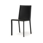 Sedia per soggiorno in cuoio rigenerato Aida-01