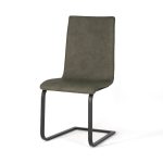 Sedia imbottita cantilever per soggiorno Cayman - rivestimento in eco pelle