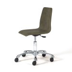Sedia imbottita girevole da ufficio in ecopelle Fast-01