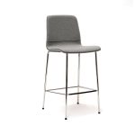 Sgabello imbottito per cucina Easy-07- rivestimento in tessuto o ecopelle