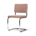 Sedia imbottita cantilever a sbalzo per cucina e soggiorno Bidi-01 - tessuto