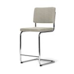 Sgabello per cucina a sbalzo imbottito design BIDI-07 H65 - tessuto